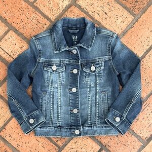GAP Kids - Blue Denim Jacket - Button Snaps - Size: XS (4-5T)